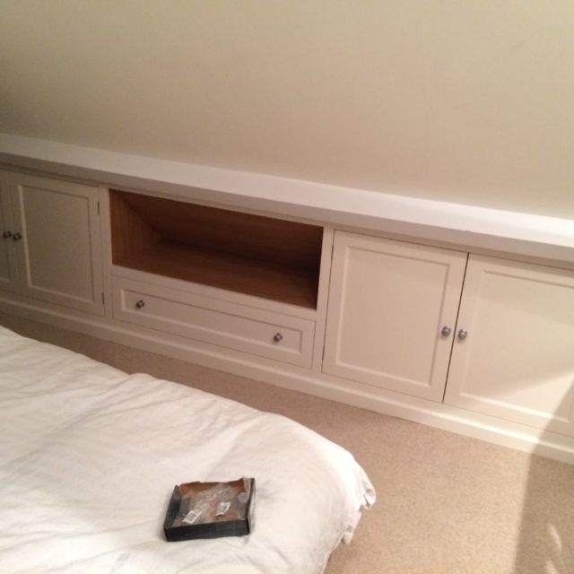Angled bedroom storage