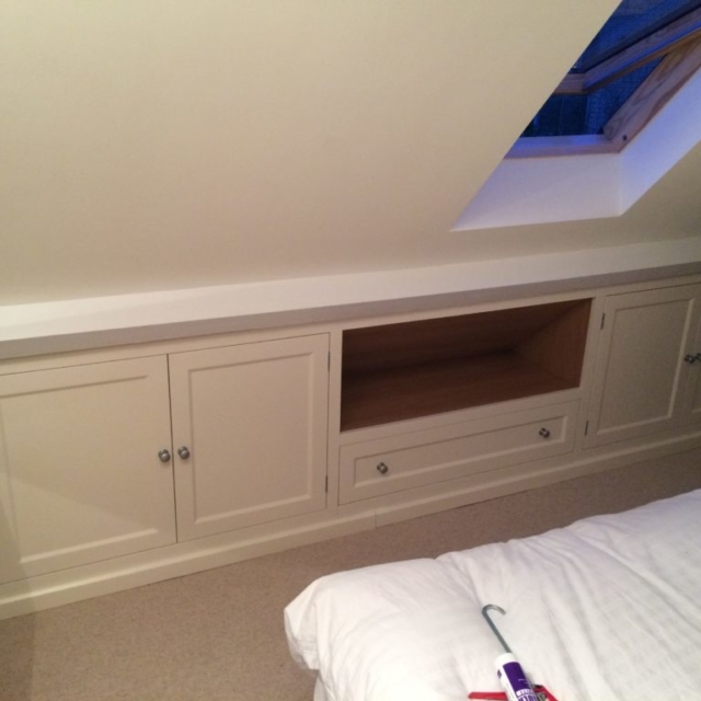 Angled bedroom storage
