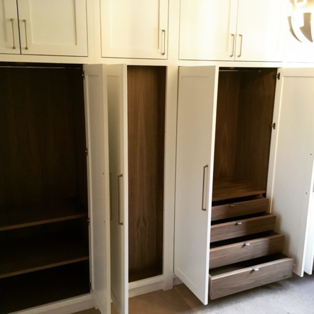 Bespoke painted wardrobe internals